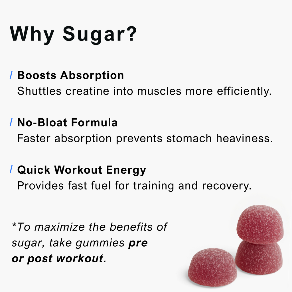 BRAVA Creatine Monohydrate Gummies - Blue Raspberry - 150 Count (30 Servings)